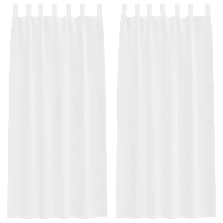Vidaxl Voile-Vorhang mit Vorhängen, 2 Stück, weiß, 245 x 140 cm, Polyester