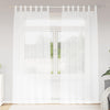 Vidaxx Voile-Vorhang mit Gardinen 2 Stück weiß 260 x 140 cm Polyester
