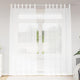 Vidaxx Voile-Vorhang mit Gardinen 2 Stück weiß 260 x 140 cm Polyester
