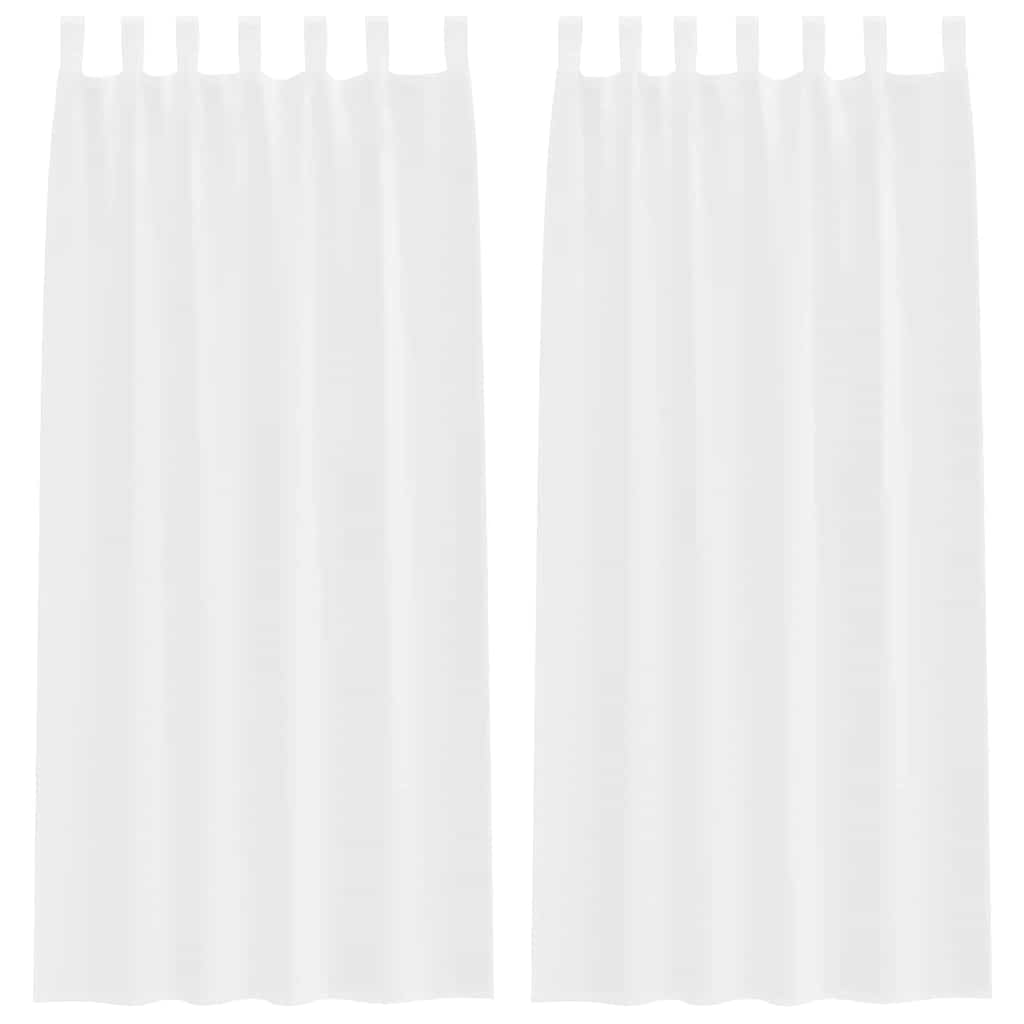 Vidaxx Voile-Vorhang mit Gardinen 2 Stück weiß 260 x 140 cm Polyester