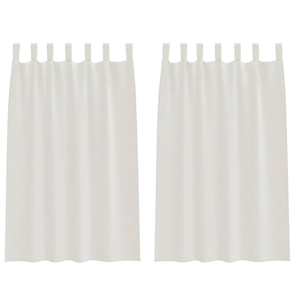 Vidaxl Voile-Vorhang mit Vorhängen, 2 Stück, Creme, 175 x 140 cm, Polyester