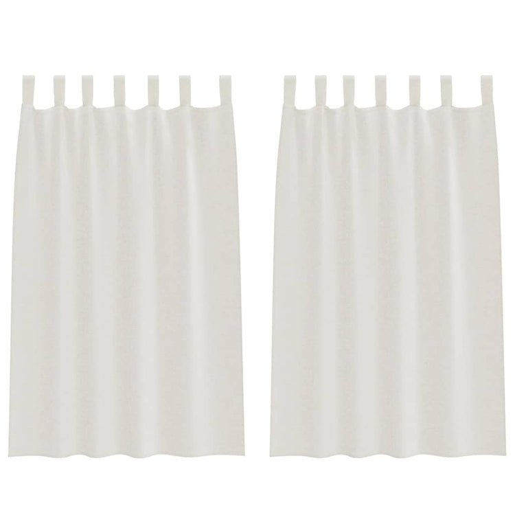 Vidaxl Voile-Vorhang mit Vorhängen, 2 Stück, Creme, 175 x 140 cm, Polyester
