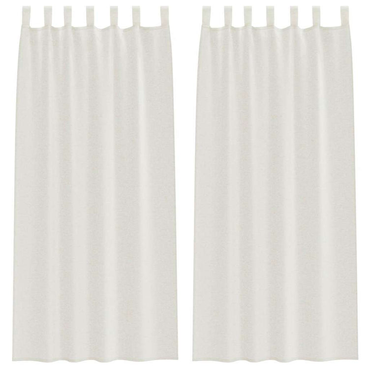 Vidaxl Voile-Vorhang mit Vorhängen, 2 Stück, Creme, 245 x 140 cm, Polyester