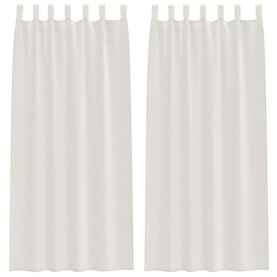 Vidaxl Voile-Vorhang mit Vorhängen, 2 Stück, Creme, 260 x 140 cm, Polyester