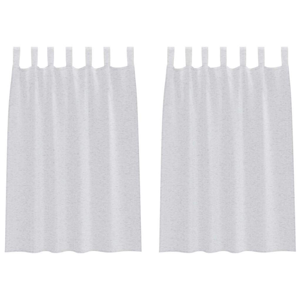 Vidaxx Voile-Vorhang 2 Stück hellgrau 140 x 140 cm Polyester