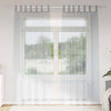 Vidaxx Voile-Vorhang 2 Stück dunkelgrau 225 x 140 cm Polyester