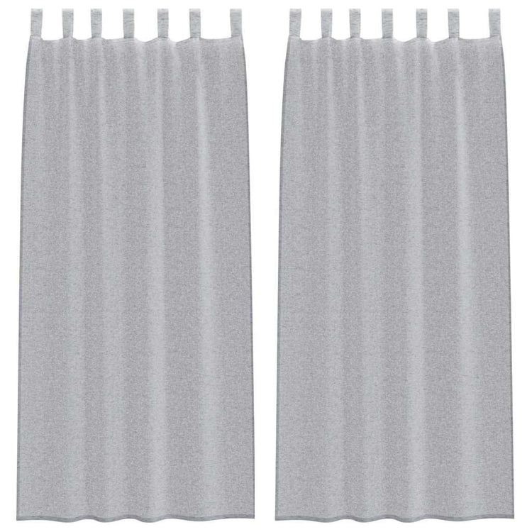 Vidaxx Voile-Vorhang 2 Stück dunkelgrau 225 x 140 cm Polyester