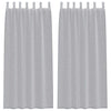 Vidaxx Voile-Vorhang 2 Stück dunkelgrau 260 x 140 cm Polyester