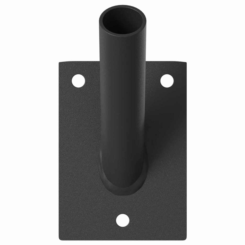 Vidaxxl Fahnenmasthalter schwarz 10,5 x 7,5 x 0,25 cm Stahl