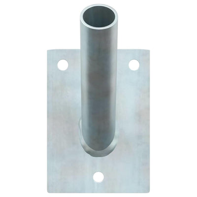 Vidaxl Fahnenmasthalter Silber 10,5 x 7,5 x 0,25 cm Stahl