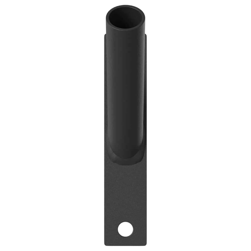 Vidaxxl Fahnenmasthalter schwarz 15 x 3 x 0,35 cm Stahl
