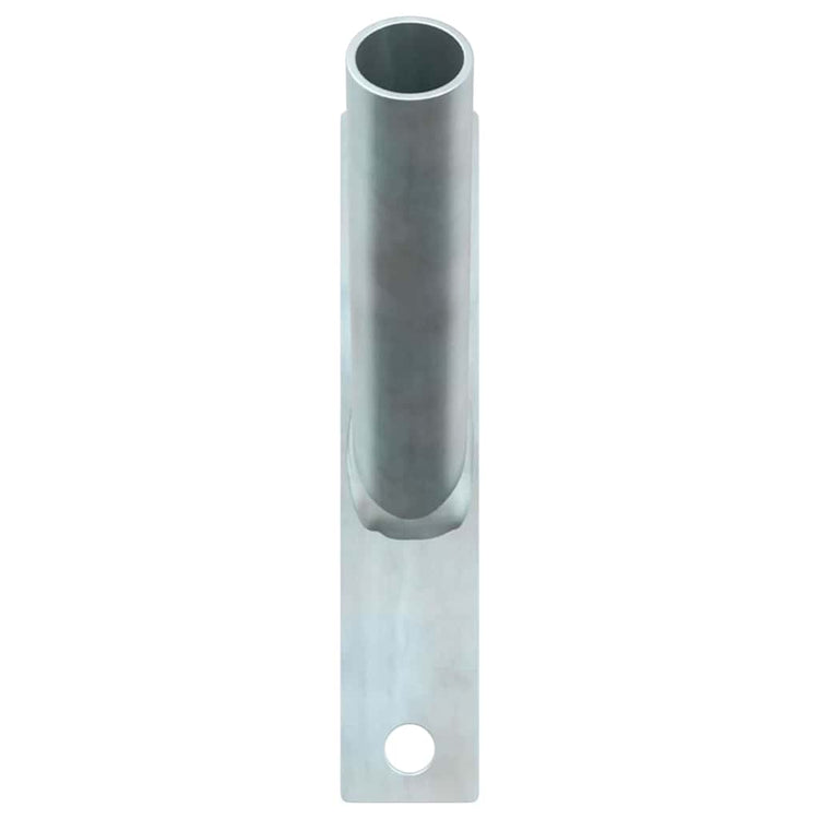 VidaXL Fahnenmasthalter Silber 15 x 3 x 0,35 cm Stahl