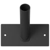 Vidaxxl Fahnenmasthalter schwarz 13 x 6 x 0,2 cm Stahl