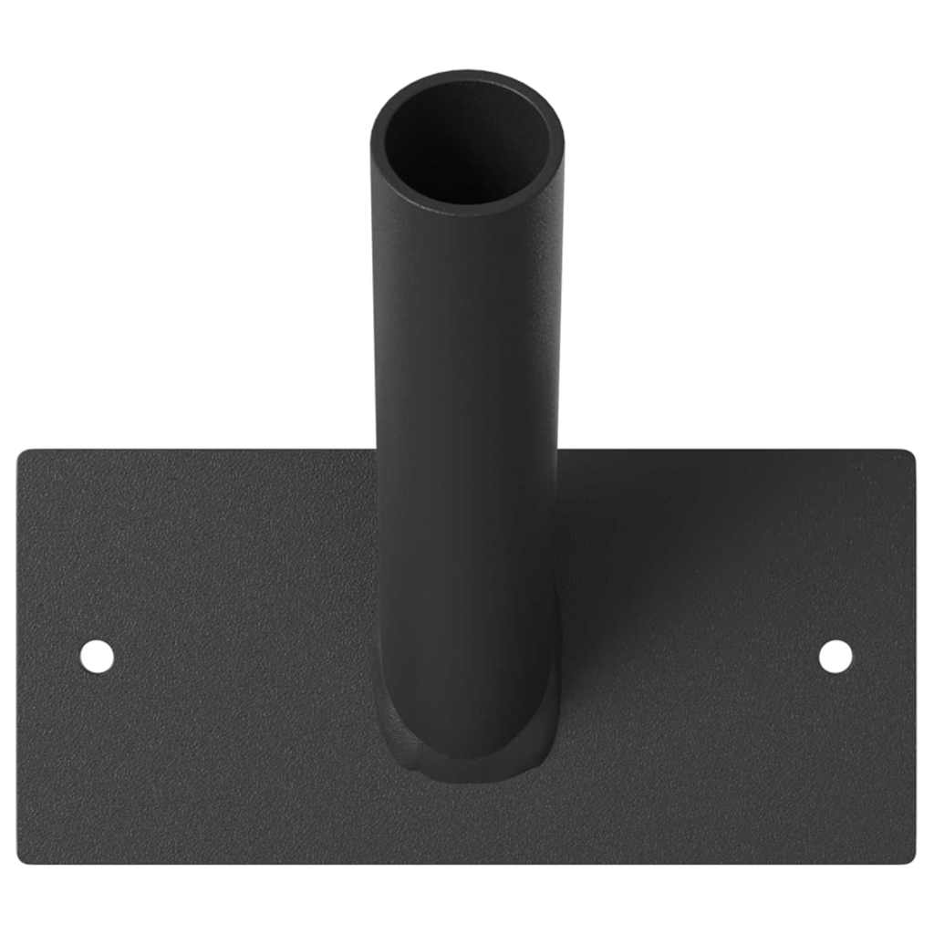 Vidaxxl Fahnenmasthalter schwarz 13 x 6 x 0,2 cm Stahl