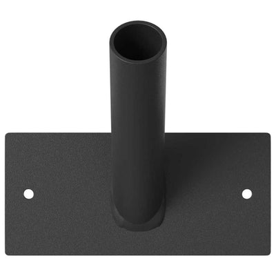 Vidaxxl Fahnenmasthalter schwarz 13 x 6 x 0,2 cm Stahl