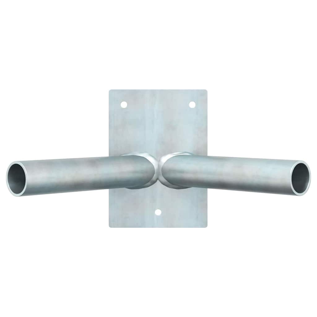 Vidaxl Fahnenmasthalter Silber 11,5 x 7,5 x 0,2 cm Stahl