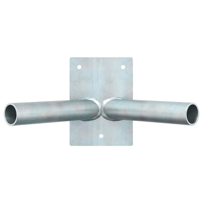 Vidaxl Fahnenmasthalter Silber 11,5 x 7,5 x 0,2 cm Stahl
