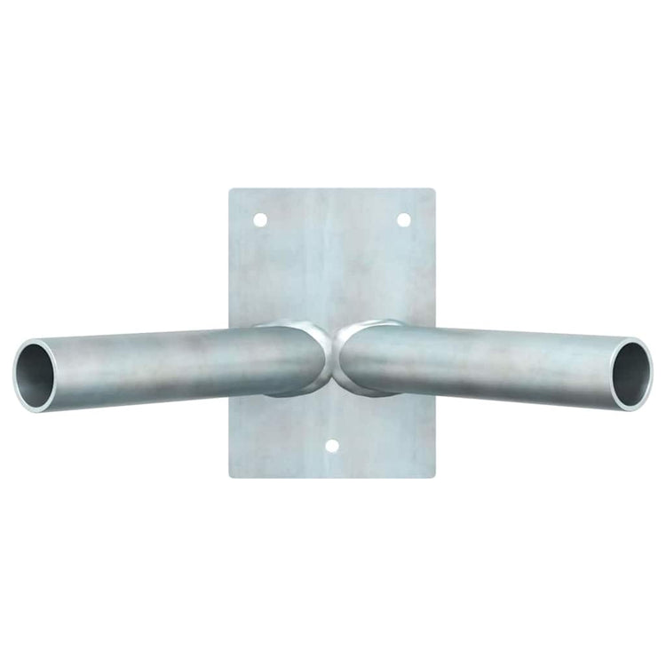 Vidaxl Fahnenmasthalter Silber 11,5 x 7,5 x 0,2 cm Stahl