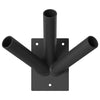 Vidaxxl Fahnenmasthalter schwarz 10,5 x 7,5 x 0,2 cm Stahl