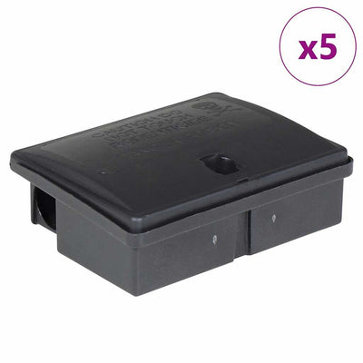 VidaXL Mausefallen 5 Stück 13x10x4 cm schwarz