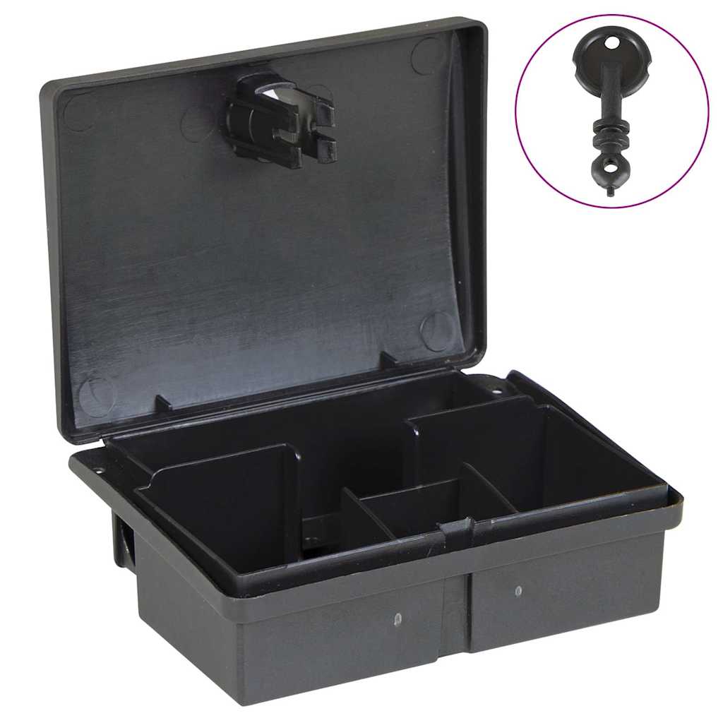 VidaXL Mausefallen 10 Stück 13x10x4 cm schwarz