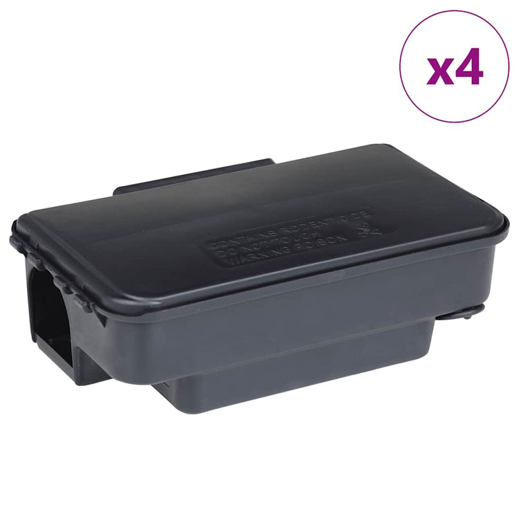 VidaXL Mausefallen 4 Stück 22x12,5x7,5 cm schwarz