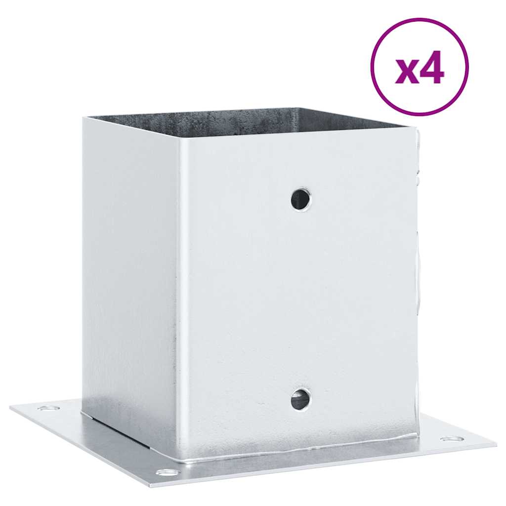 Vidaxl Vierkantnägel, 4 Stk. verzinkter Stahl, silberfarben