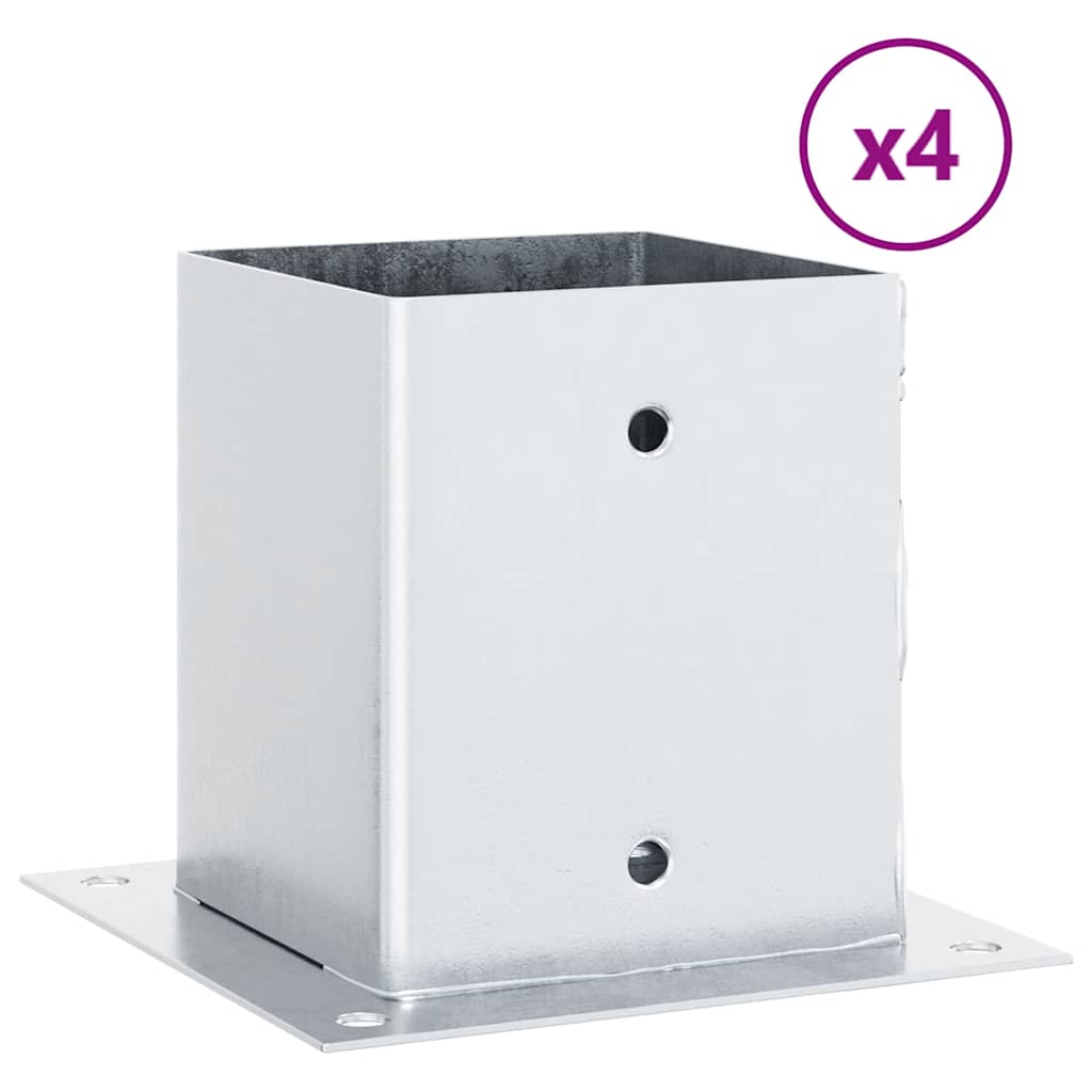 Vidaxl Vierkantnägel, 4 Stk. verzinkter Stahl, silberfarben