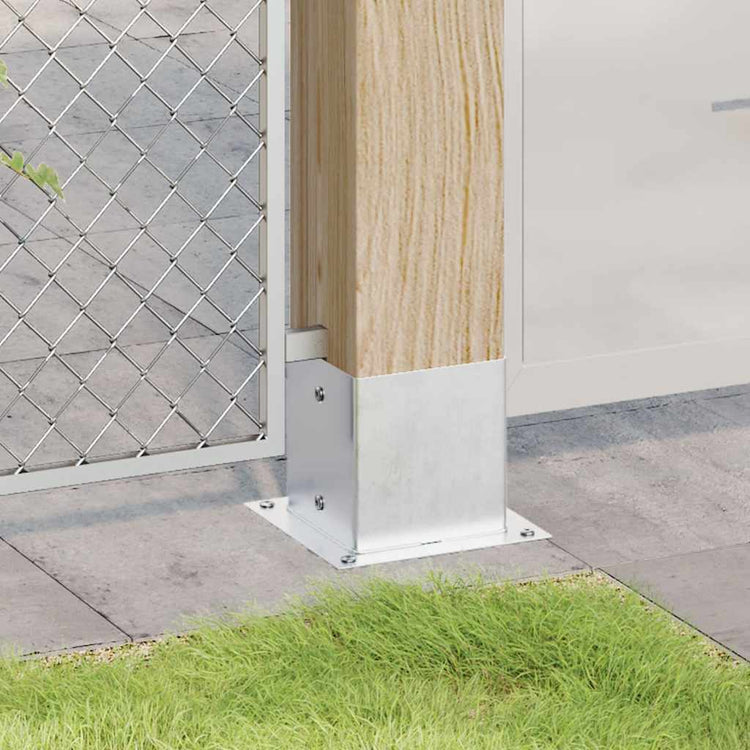 Vidaxl quadratische Spulen 12 Stück verzinkter Stahl silberfarben