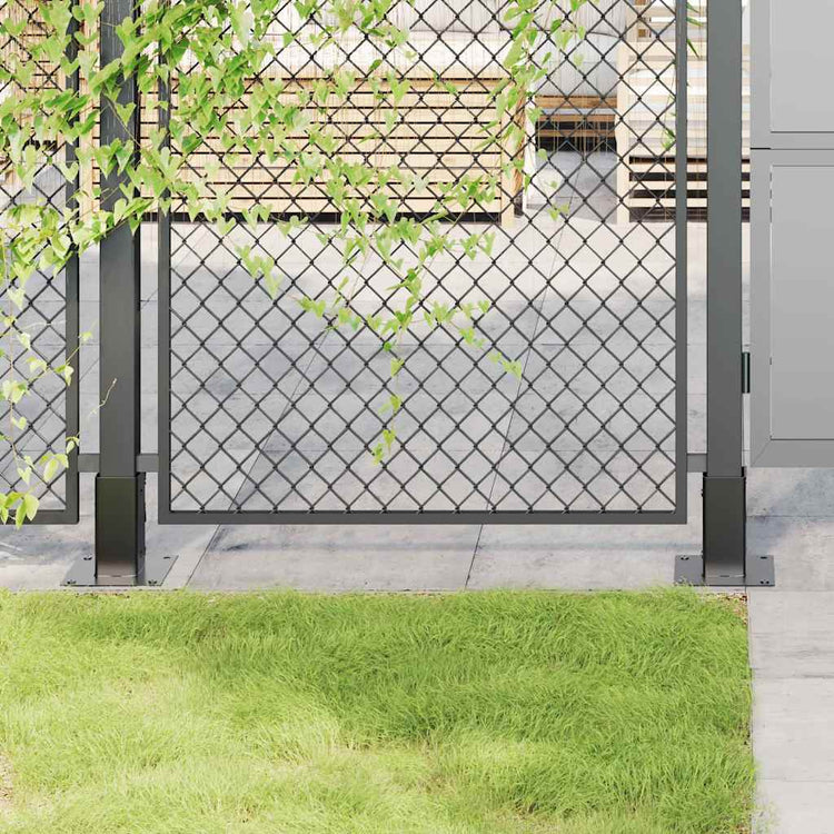 Vidaxx quadratische Sockel 4 Stück 61x61 mm pulverbeschichteter Stahl Anthrazit