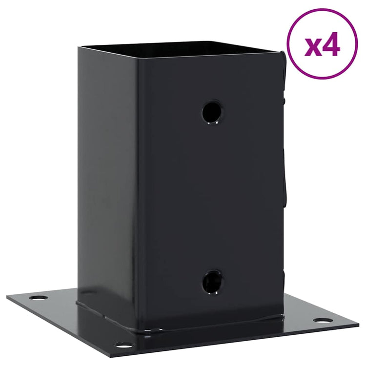 Vidaxx Vierkant-Heringe 4 Stück 81x81 mm pulverbeschichteter Stahl Anthrazit