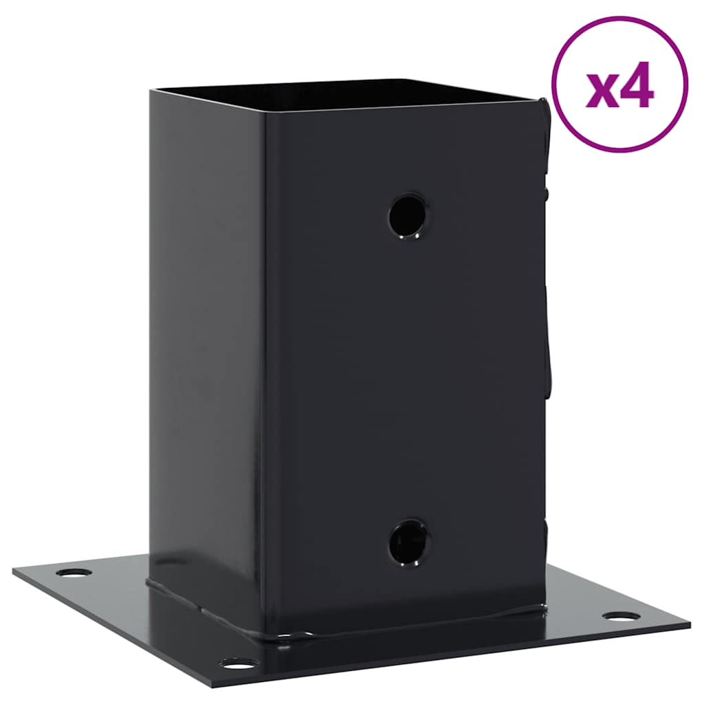 Vidaxx Quadratfuß Füße 4 Stück 91x91mm pulverbeschichteter Stahl Anthrazit