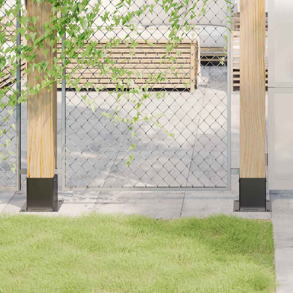 Vidaxx quadratische Sockel 4 Stück 121x121 mm pulverbeschichteter Stahl