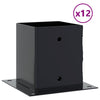 Vidaxx quadratische Sockel 12 Stück 121x121 mm pulverbeschichteter Stahl Anthrazit