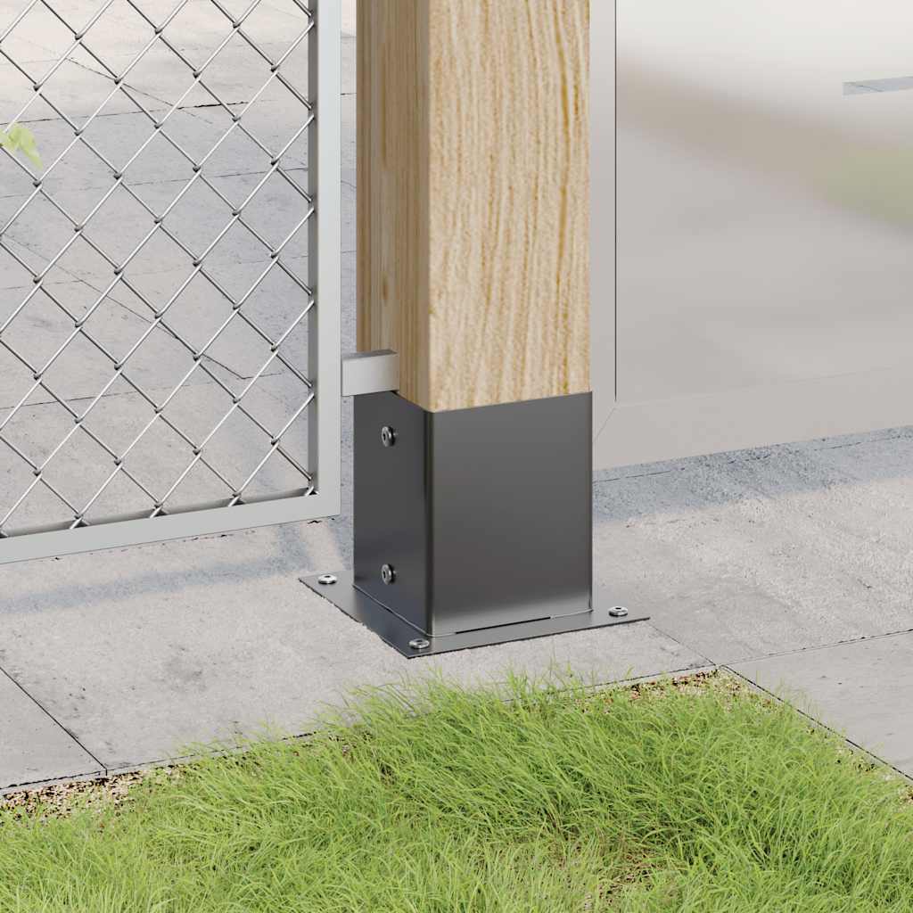 Vidaxx quadratische Sockel 12 Stück 121x121 mm pulverbeschichteter Stahl Anthrazit