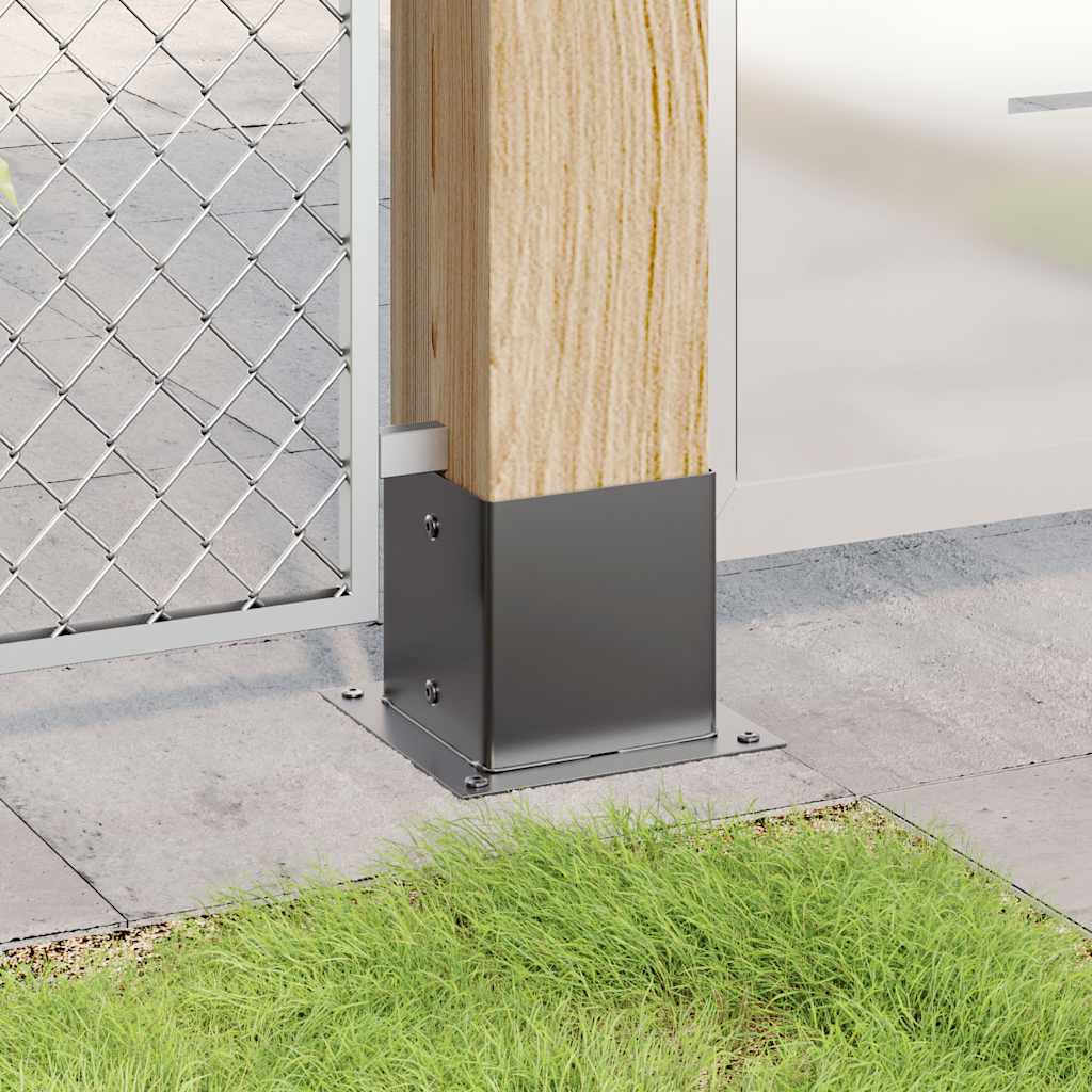 Vidaxx quadratische Sockel 12 Stück 141x141 mm pulverbeschichteter Stahl