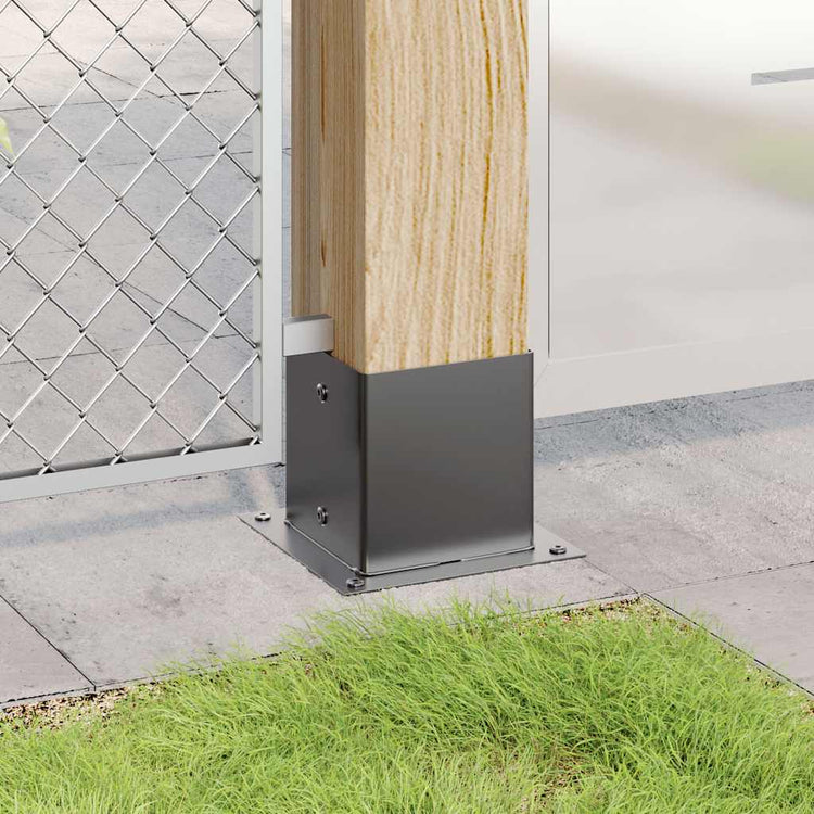 Vidaxx quadratische Sockel 12 Stück 141x141 mm pulverbeschichteter Stahl