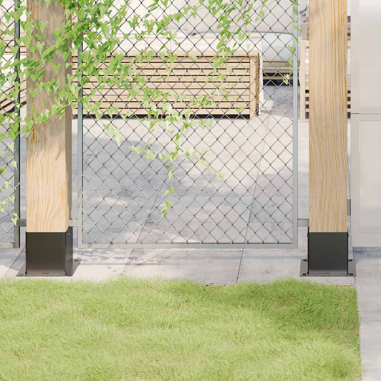 Vidaxx quadratische Sockel 12 Stück 141x141 mm pulverbeschichteter Stahl