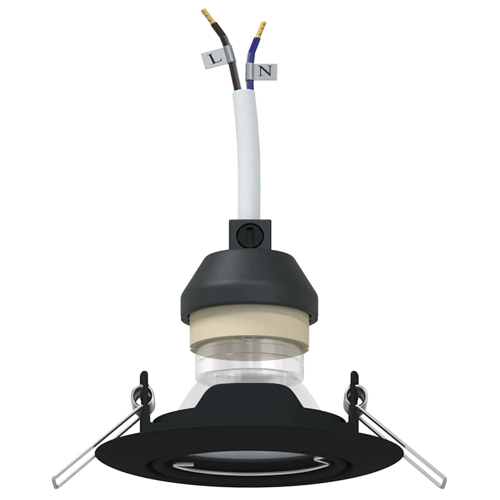 VidaXL Strahler 24 Stück schwarz 9 x 9 x 2,5 cm Metall