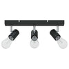 Vidaxx Deckenstrahler mit Strahlern Schwarz 38 x 6,5 x 11,5 cm Metall