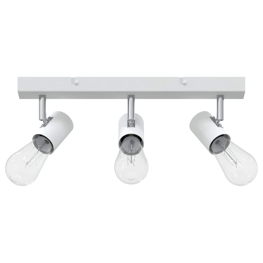 VidaXL Deckenstrahler mit Spots weiß 38 x 6,5 x 11,5 cm aus Metall