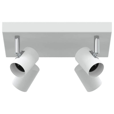 Vidaxxl Deckenstrahler mit Spots weiß 26,5 x 26 x 11,5 cm aus Metall
