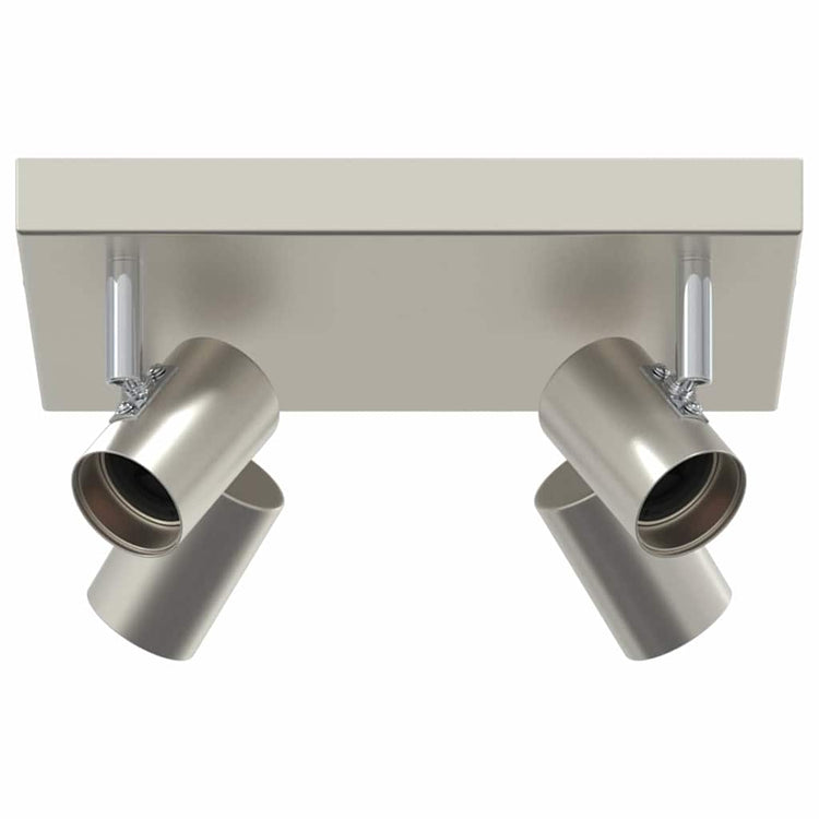 Vidaxl Deckenstrahler mit Strahlern Nickel 26,5 x 26 x 11,5 cm Metall