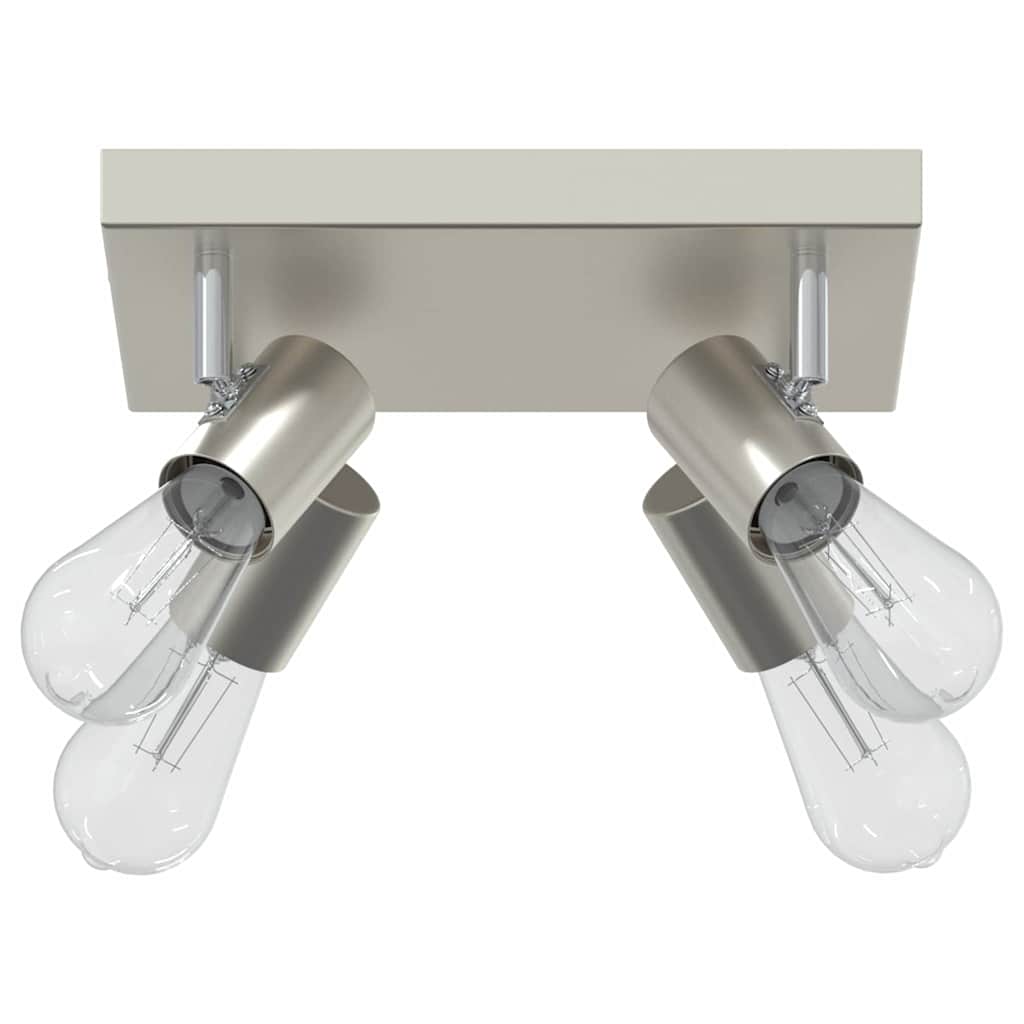 Vidaxl Deckenstrahler mit Strahlern Nickel 26,5 x 26 x 11,5 cm Metall