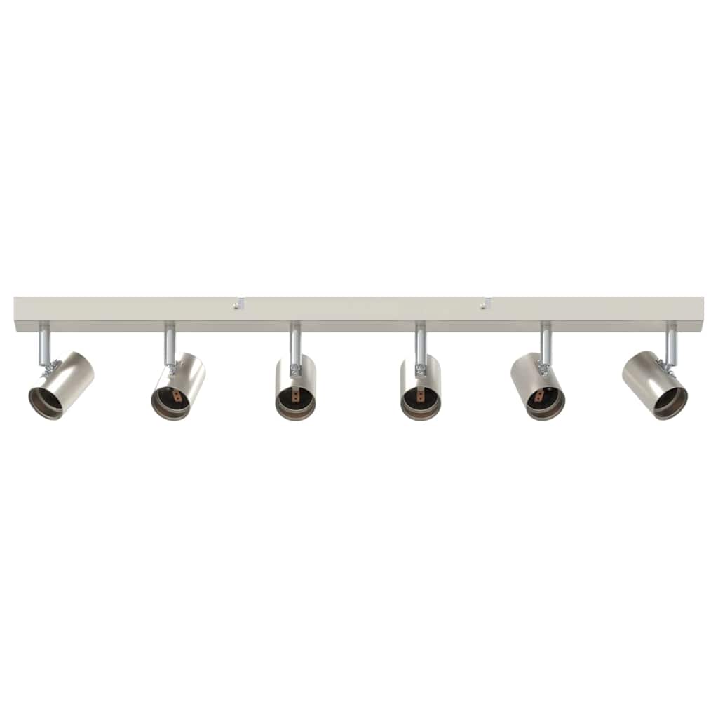 Vidaxxl Deckenstrahler mit Strahlern Nickel 73 x 6,5 x 11,5 cm Metall
