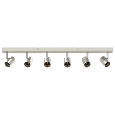 Vidaxxl Deckenstrahler mit Strahlern Nickel 73 x 6,5 x 11,5 cm Metall