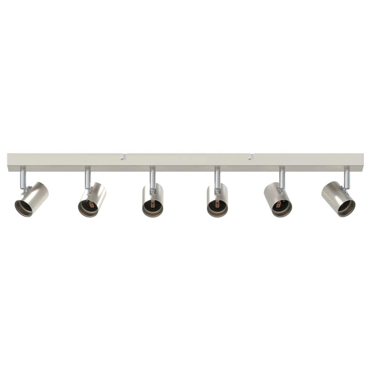 Vidaxxl Deckenstrahler mit Strahlern Nickel 73 x 6,5 x 11,5 cm Metall