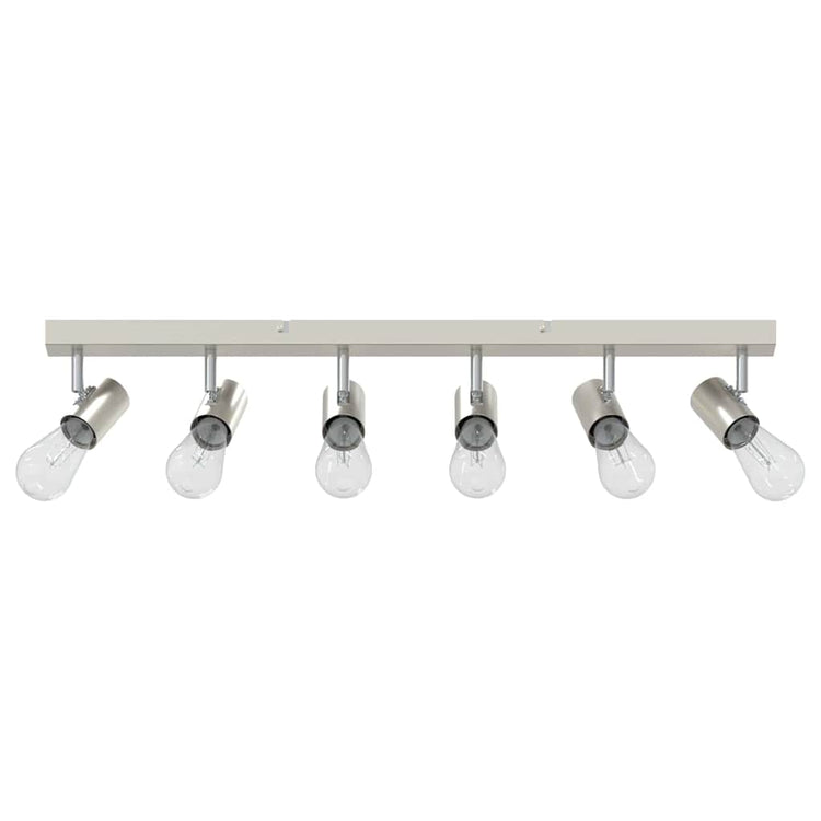 Vidaxxl Deckenstrahler mit Strahlern Nickel 73 x 6,5 x 11,5 cm Metall