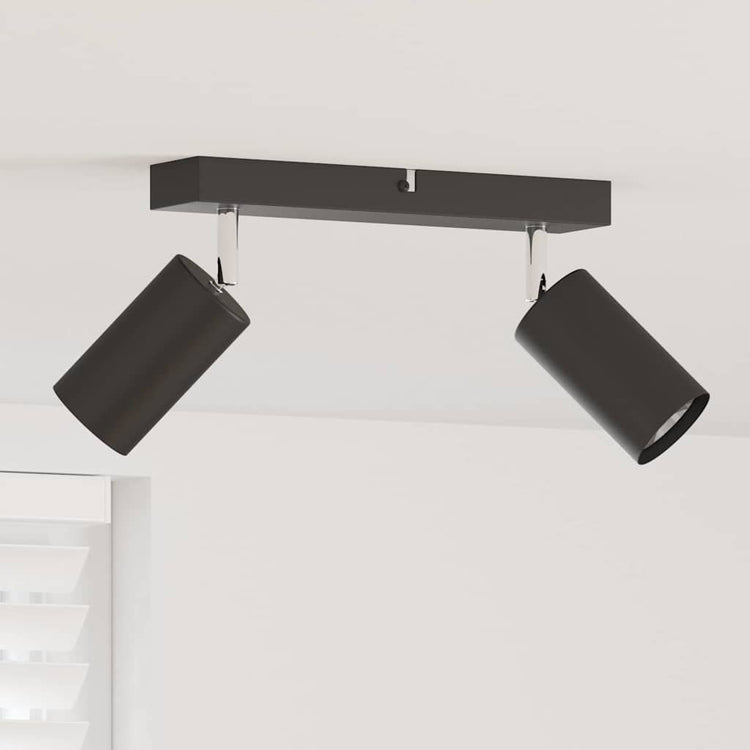 Vidaxxl Deckenstrahler mit Strahlern schwarz 26 x 6 x 16 cm aus Metall