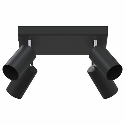 Vidaxxl Deckenstrahler mit Strahlern schwarz 26 x 26 x 16 cm aus Metall